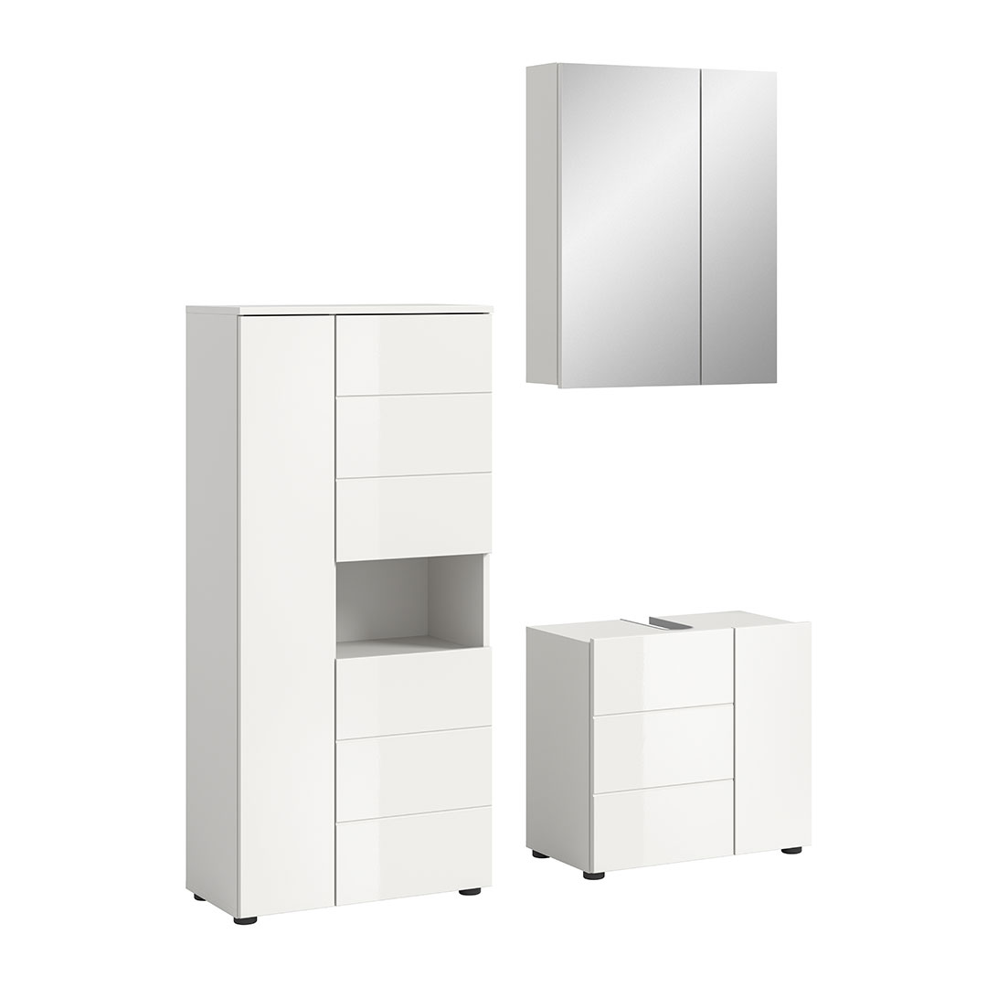 Vira badmiljø 3 dele hvid højglans, hvid