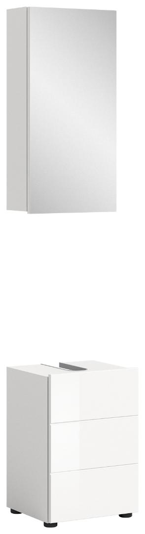 Vira badmiljø V6 inkl. belysning hvid højglans, hvid