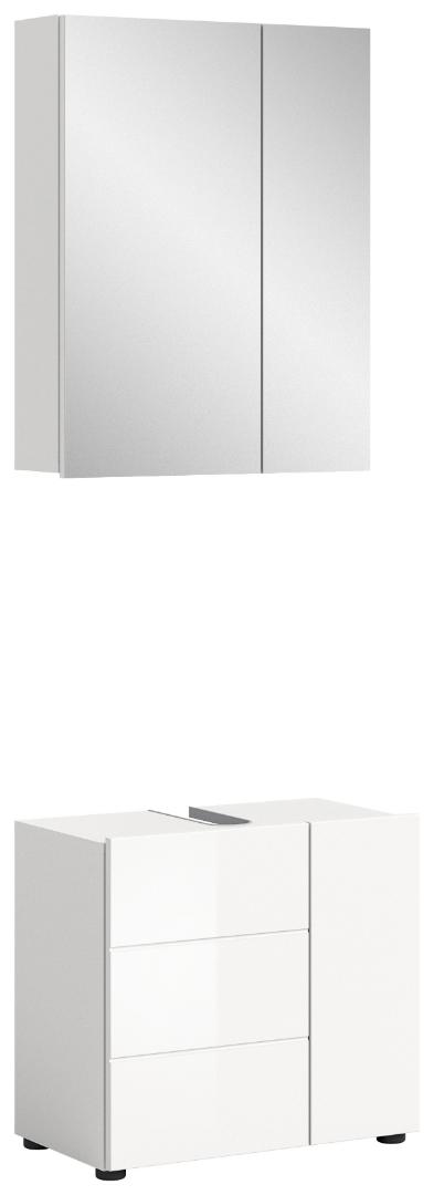 Vira badmiljø V4 inkl. belysning hvid højglans, hvid