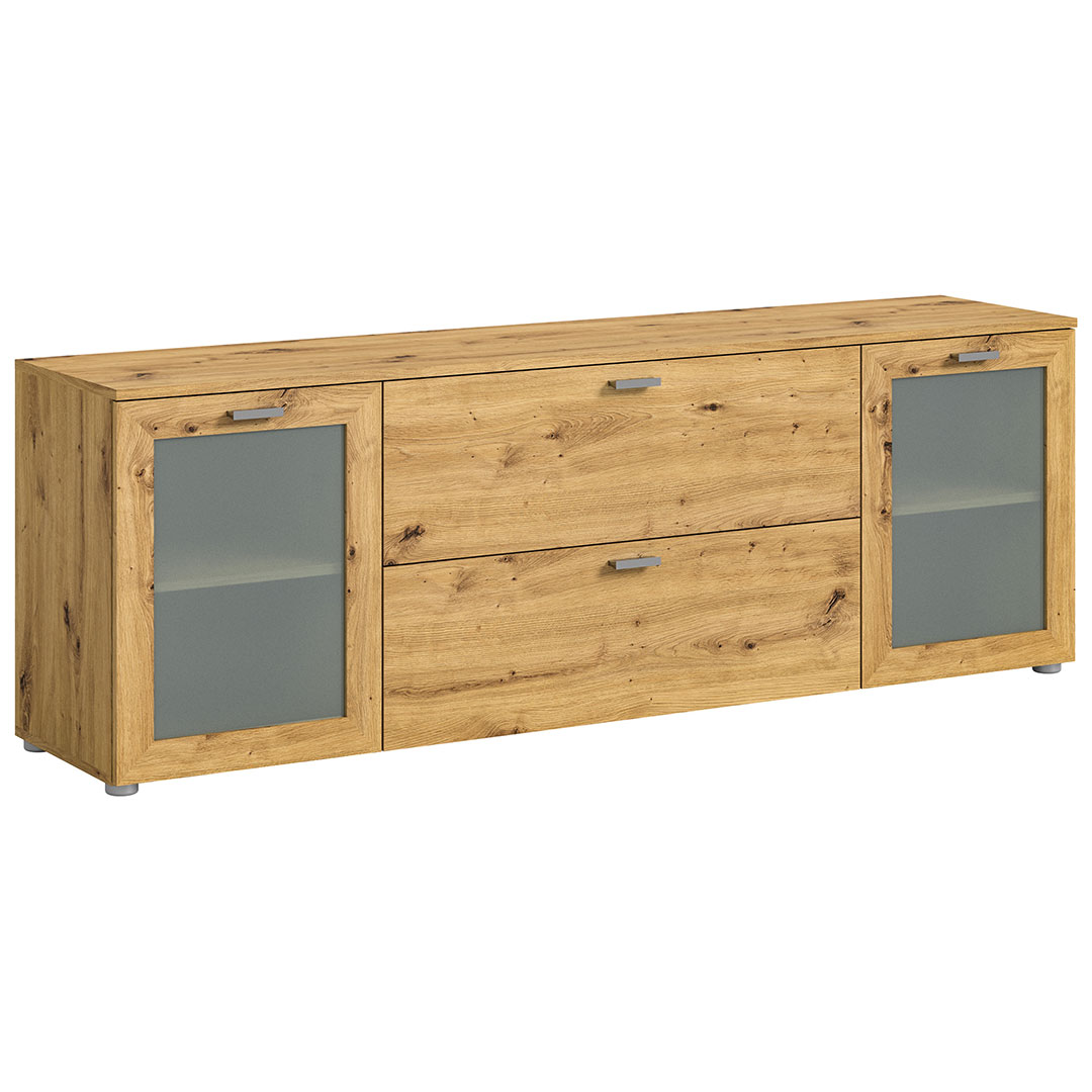 Xeno TV møbel 2 skuffer 2 låger eg dekor