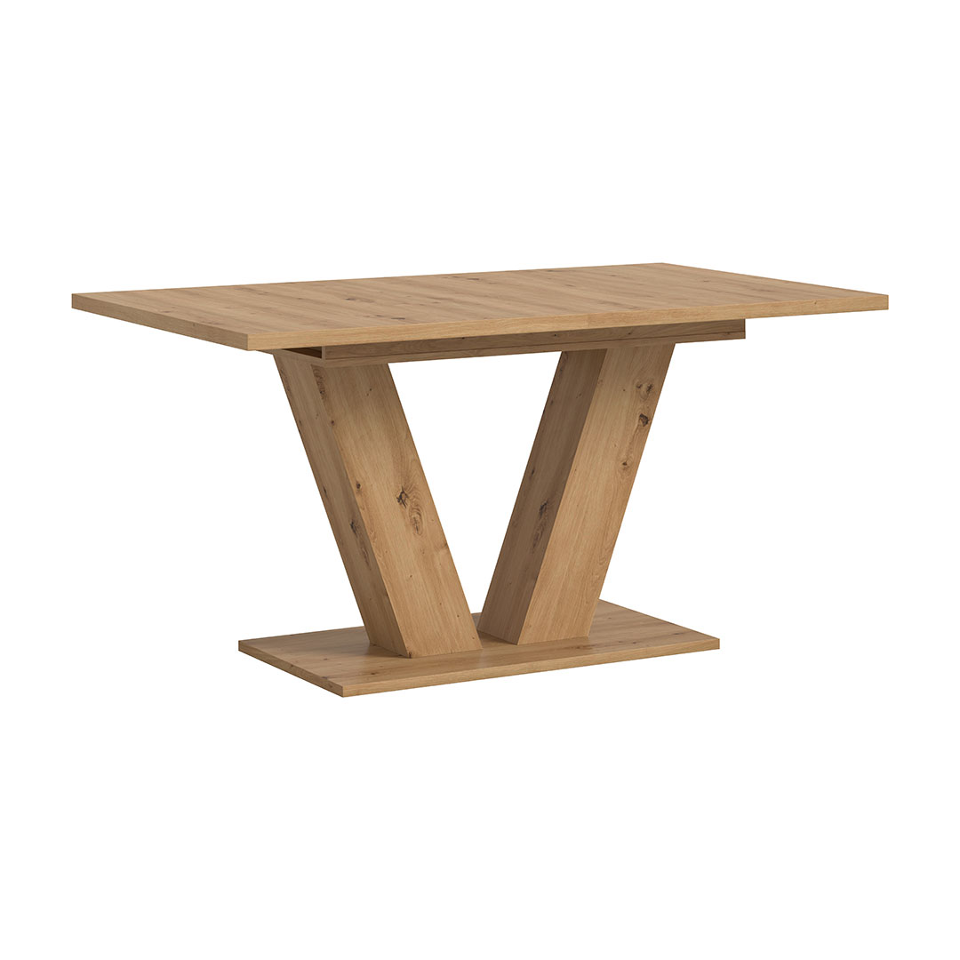 Motion spisebord V-fod 90x150/190cm inkl. 1 tillægsplade eg dekor