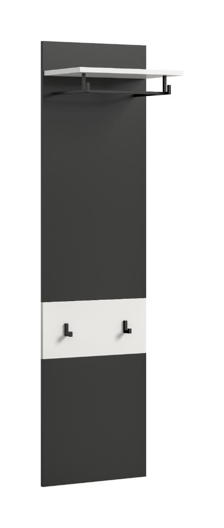 Canu knagerække 2 knager hvid, grå