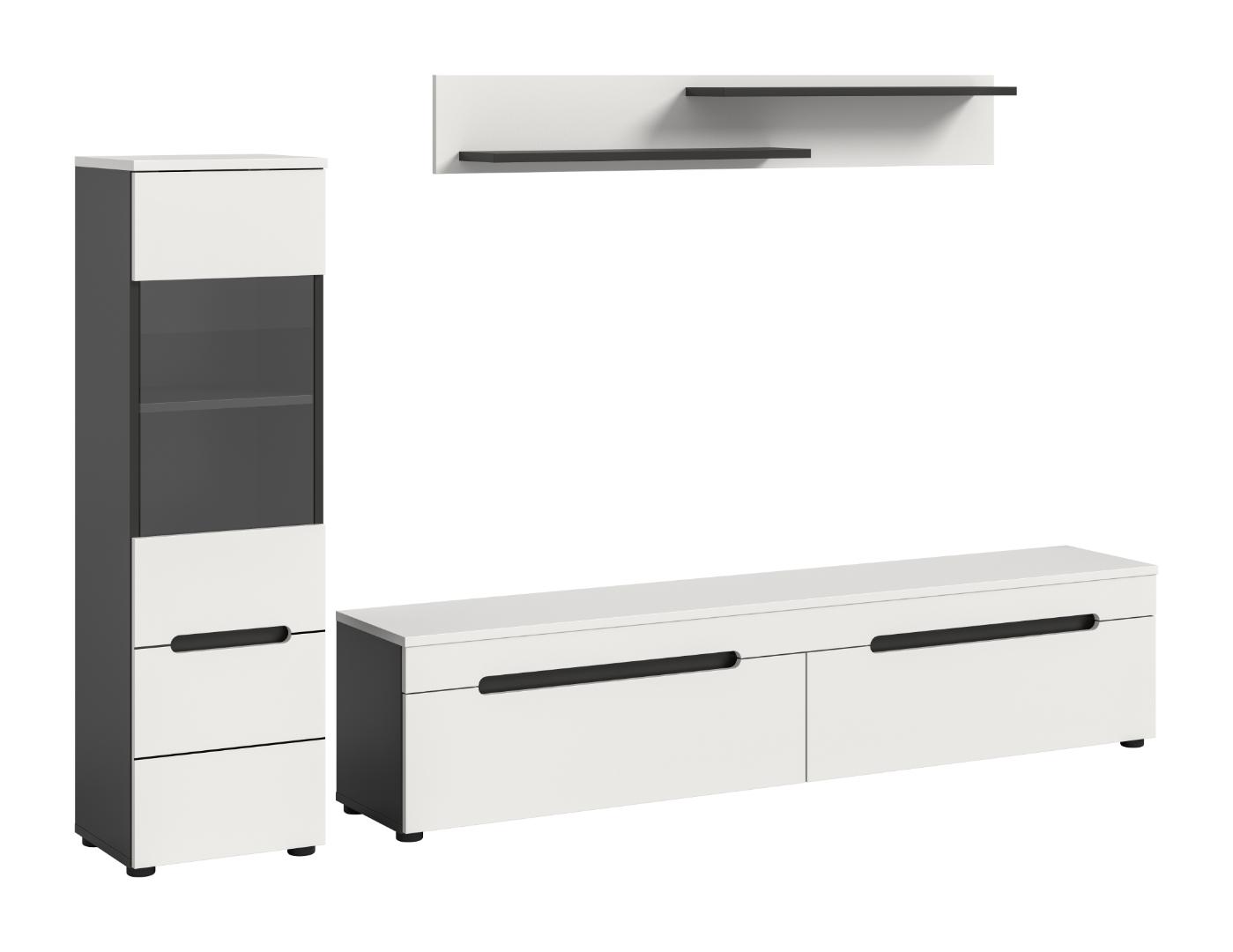 Canu reol C15 system hvid, mørkegrå