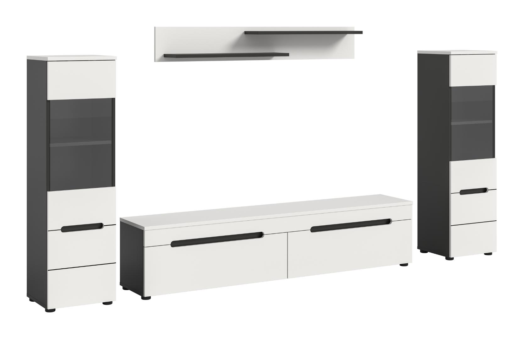 Canu reol C14 system hvid, mørkegrå