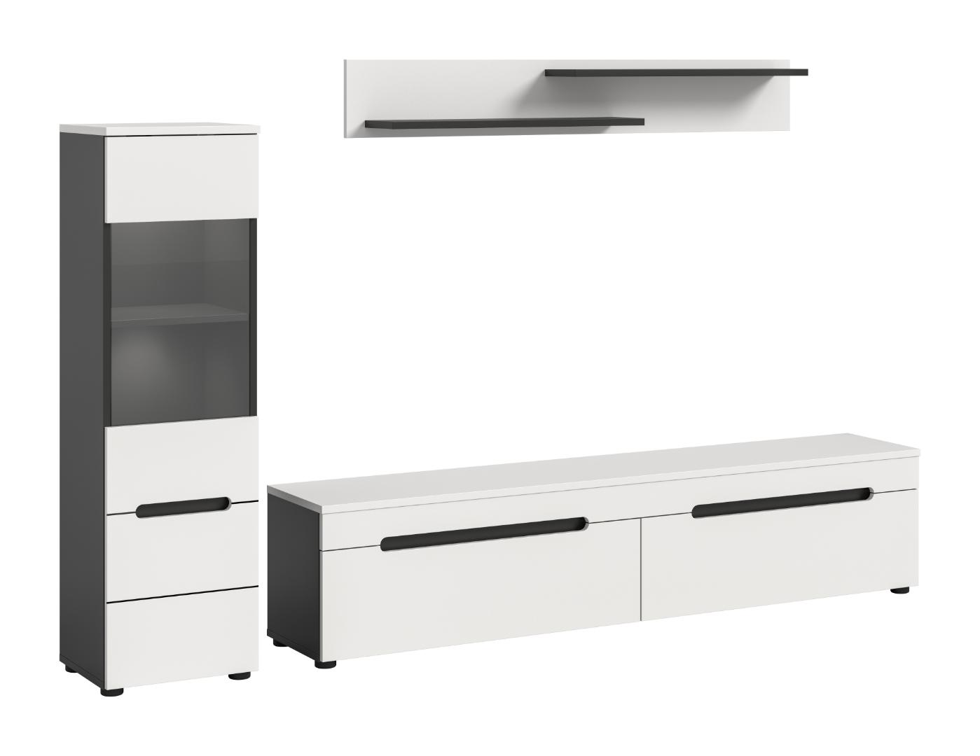 Canu reol C7 system inkl. belysning hvid, mørkegrå