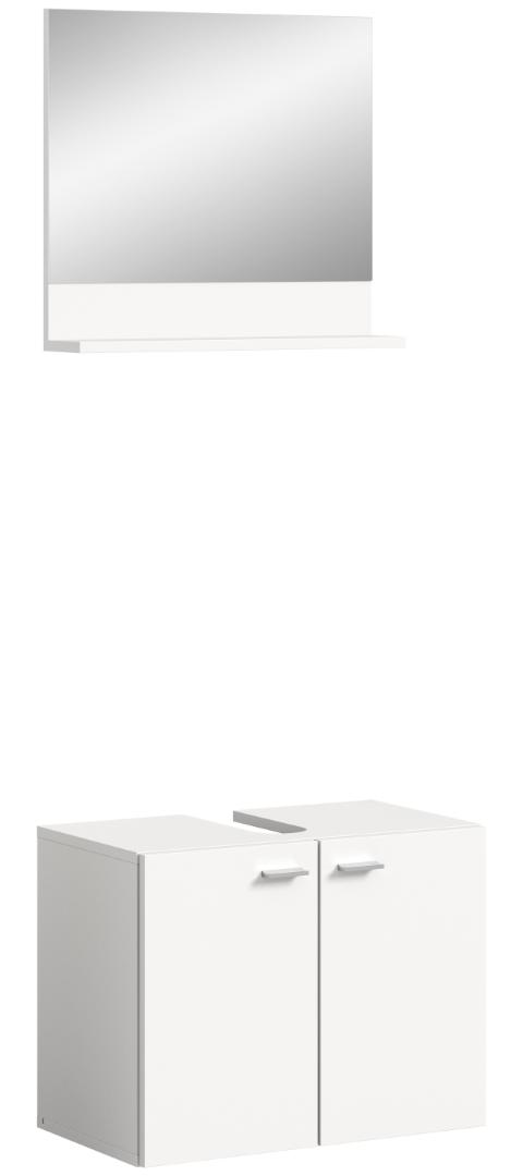 Boston/Tampa vaskeskab inkl. spejl 2 låger hvid