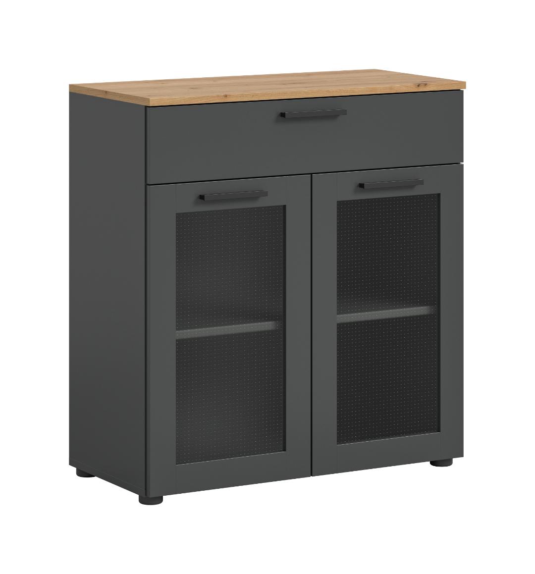 Niklas skænk 2 låger, 1 skuffe grå