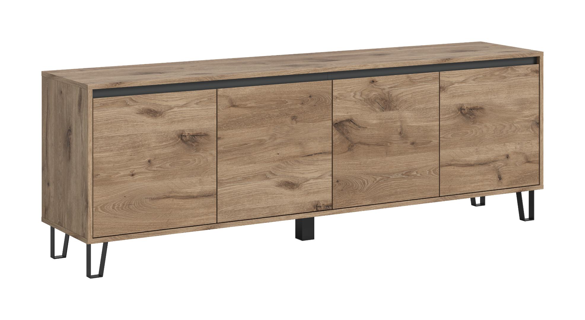 Balton TV møbel 4 låger eg dekor