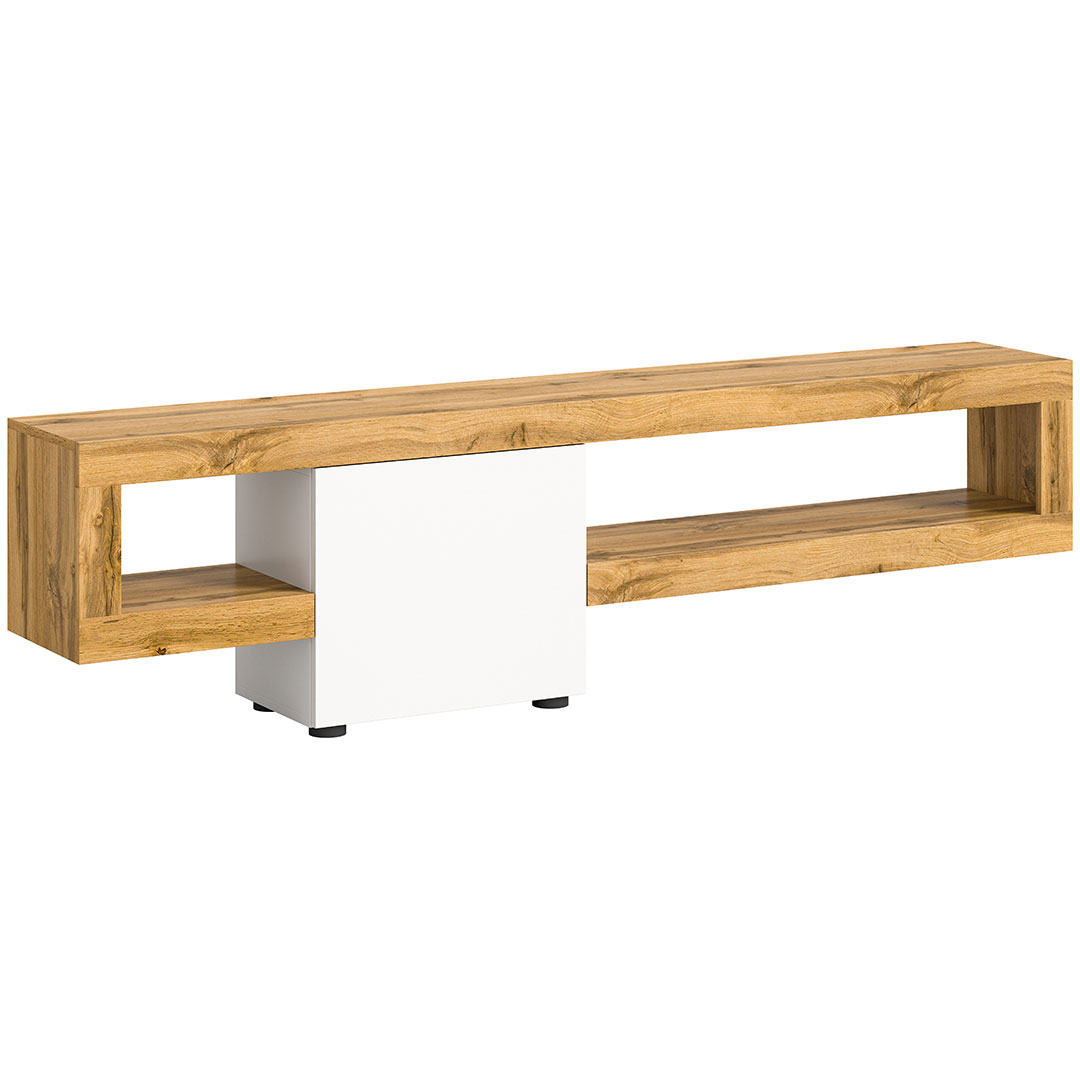 Loft reolsystem 1 låge 2 rum hvid