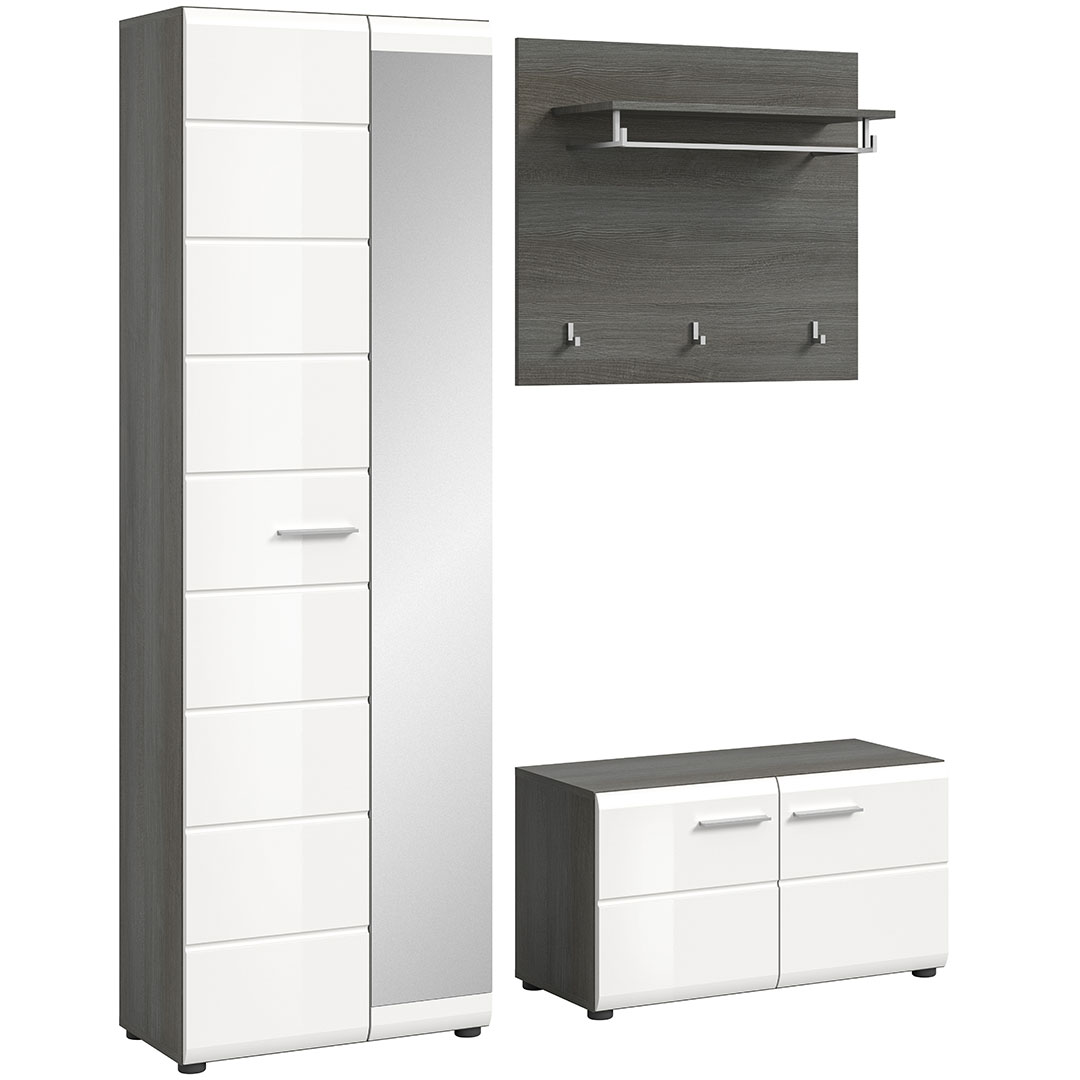 Salsa entremøbelsæt hvid højglans