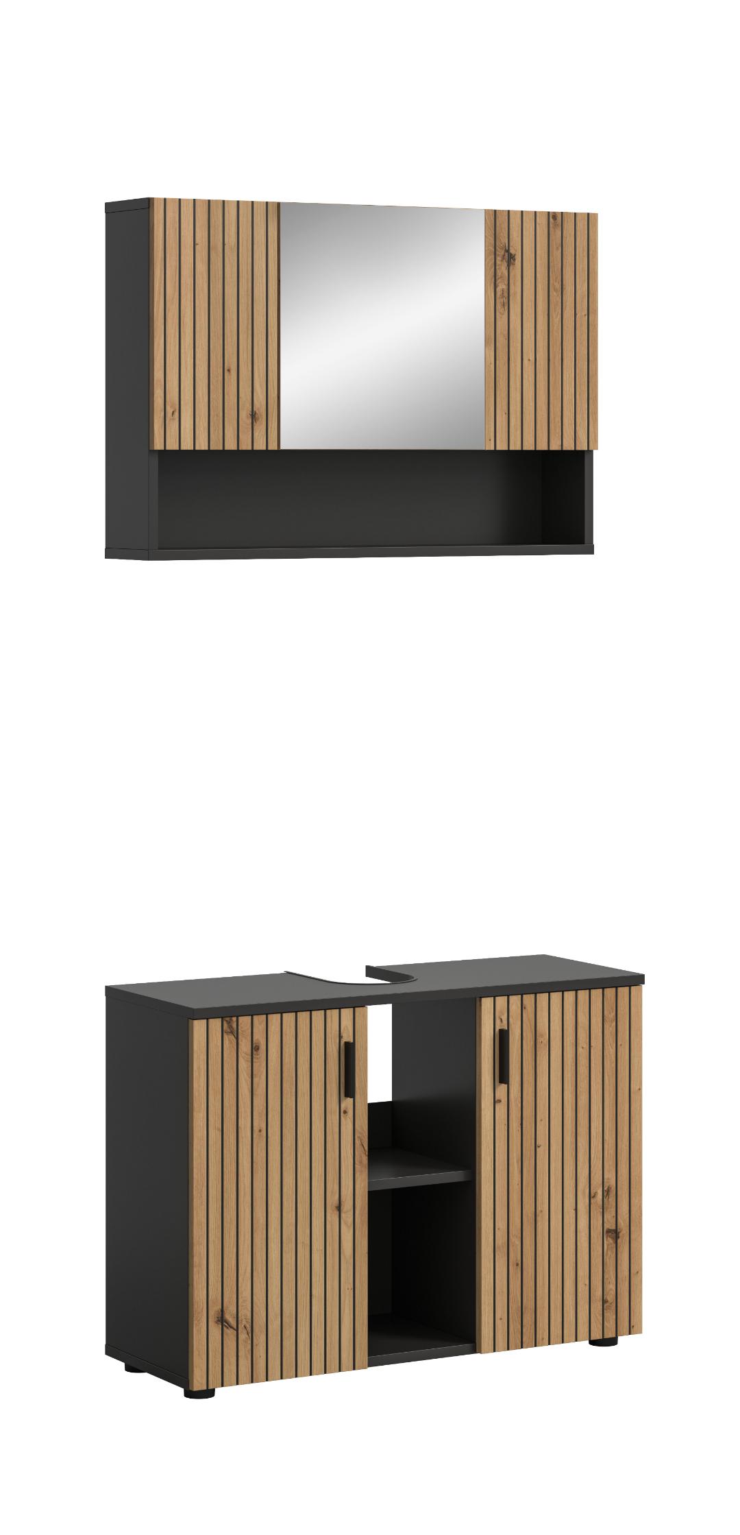 Mone badmiljø M7 eg dekor, mørkegrå