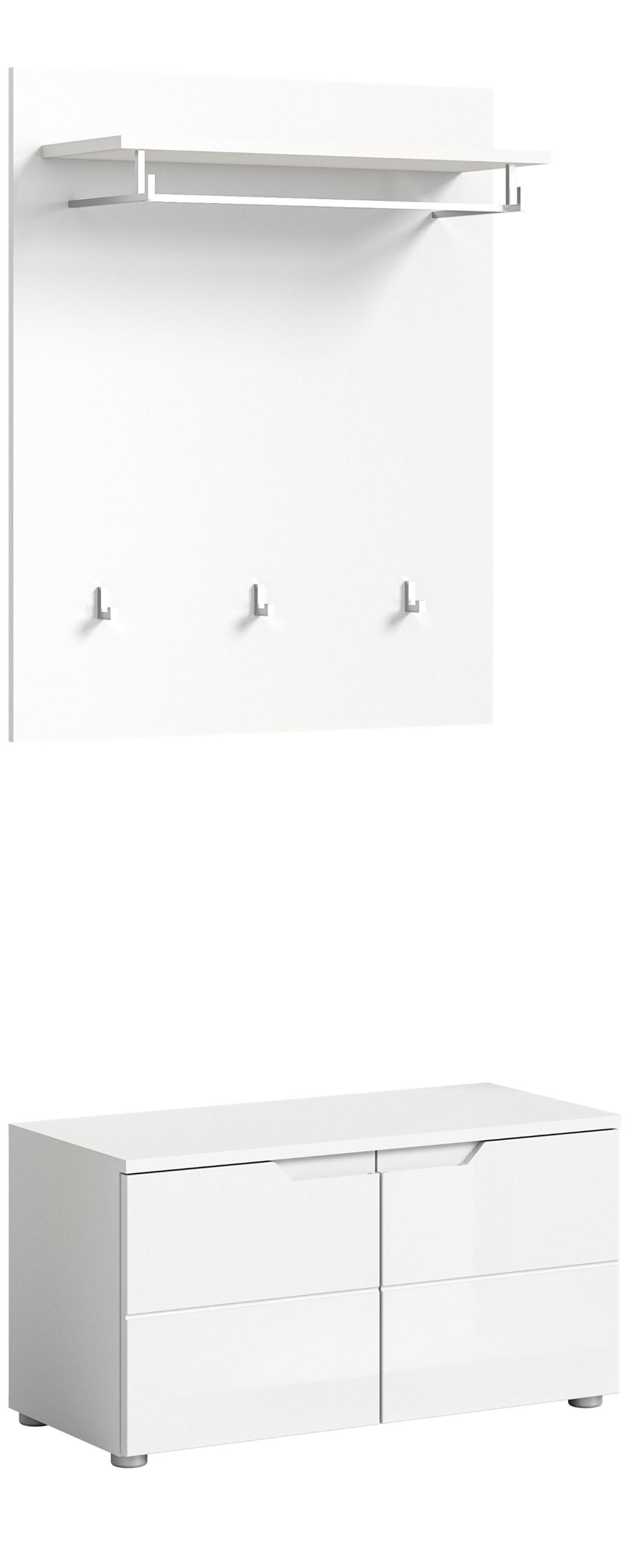 Solero entremøbelsæt S1 hvid højglans, hvid