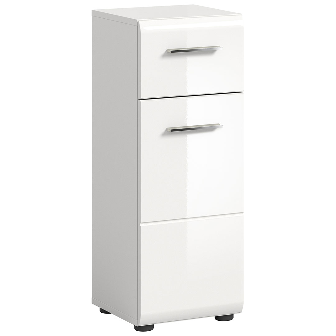 Ice badskab 1 skuffe 1 låge hvid højglans