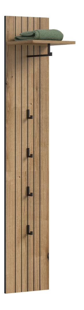 Station knagerække 4 knager eg dekor