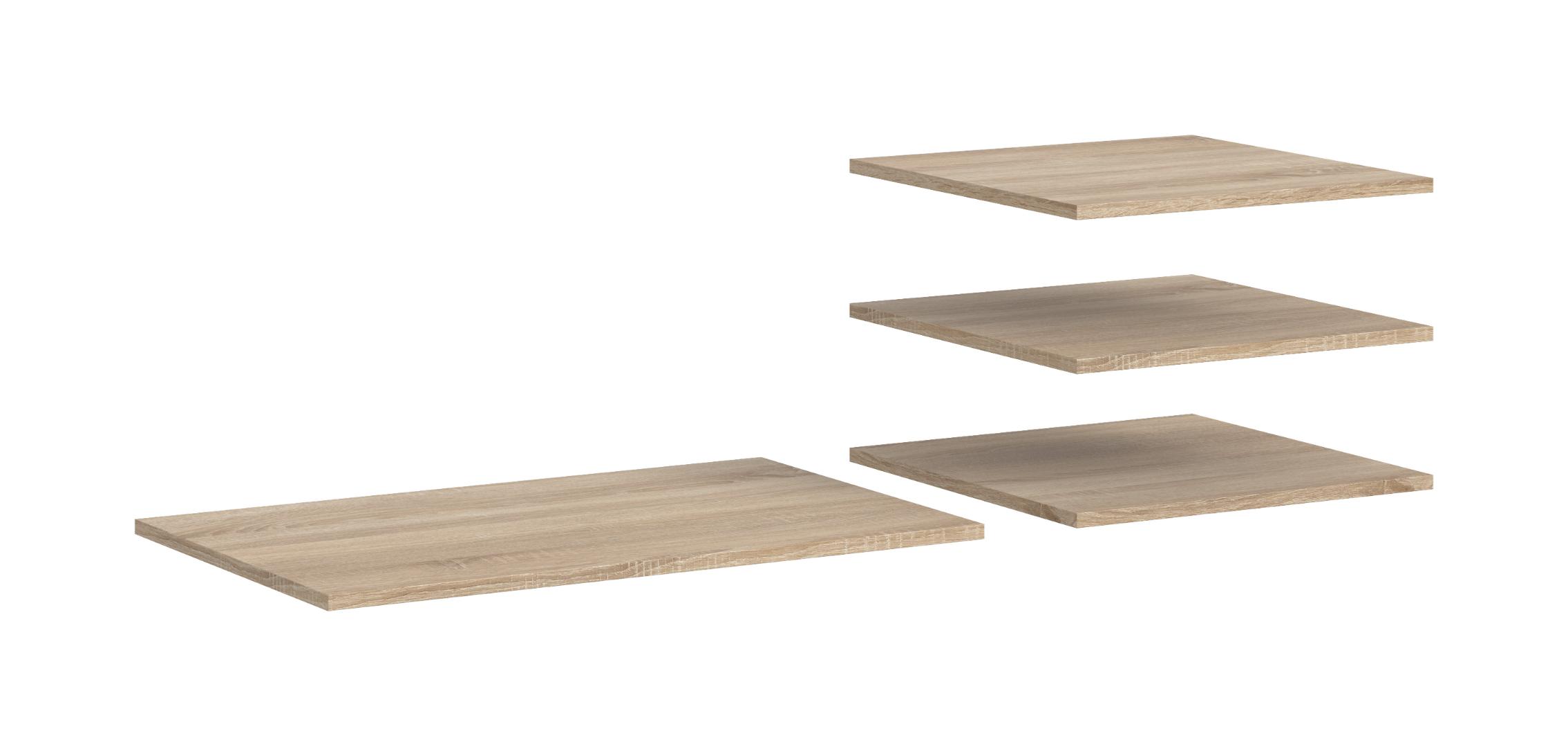 Oakland 1 stor, 3 små hylder eg dekor