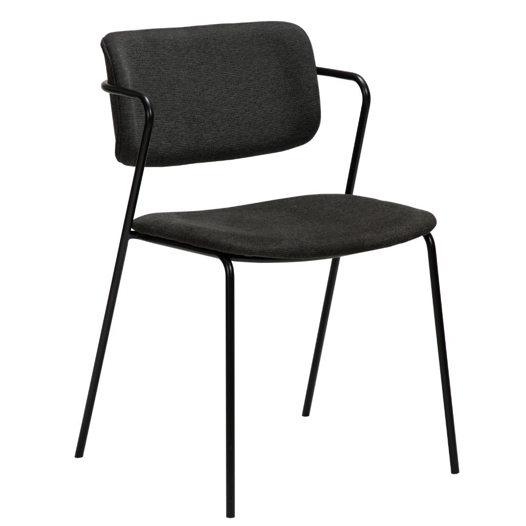 Zed Dan-Form spisestuestol med armlæn sort billede