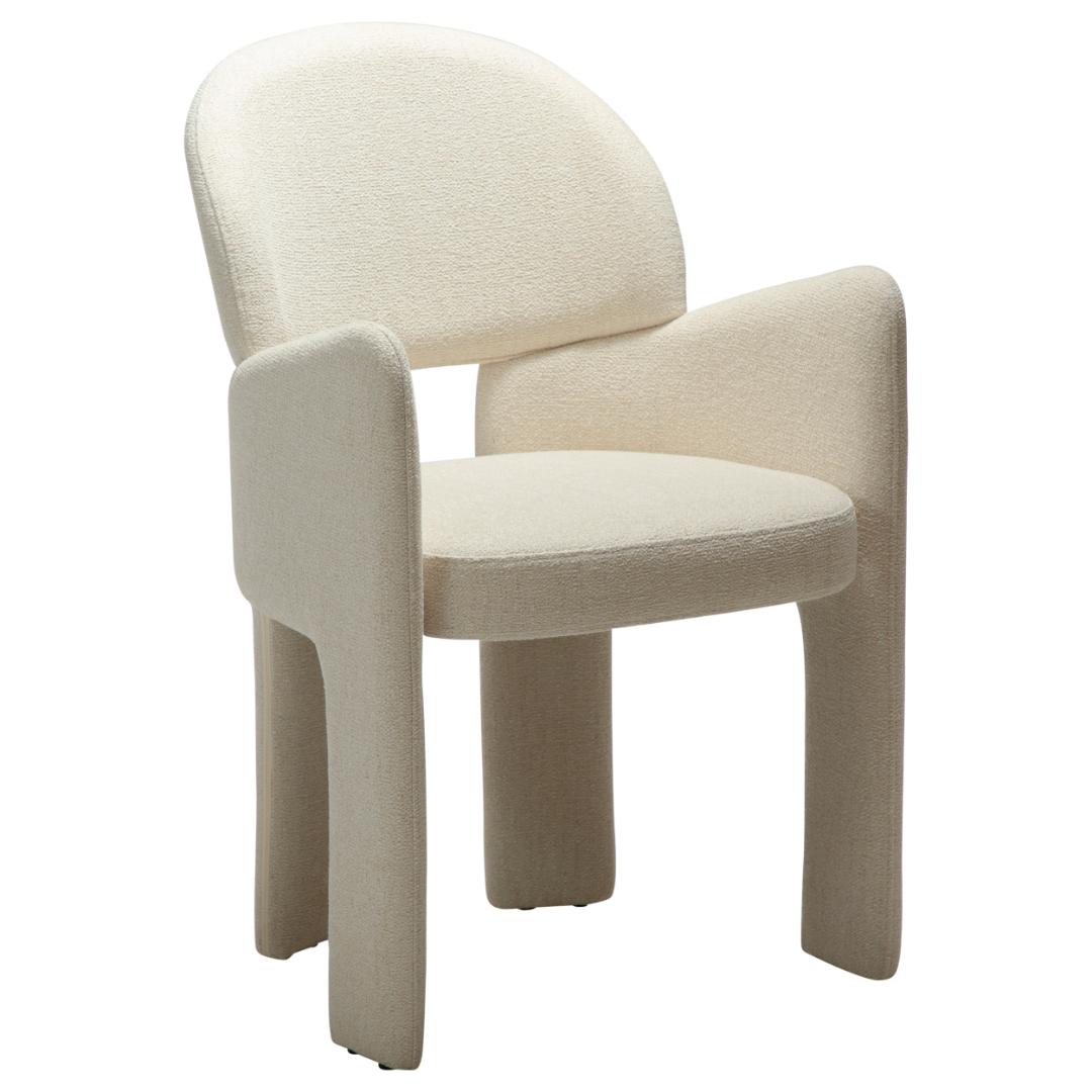 Aole Dan-Form spisestuestol med armlæn boucle beige