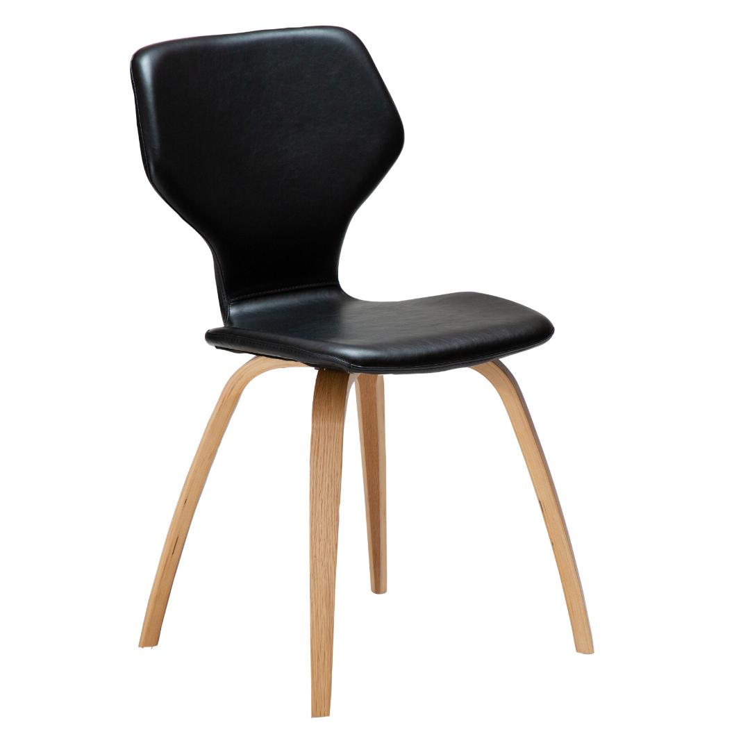 S.I.T Dan-Form spisestuestol PU kunstlæder sort