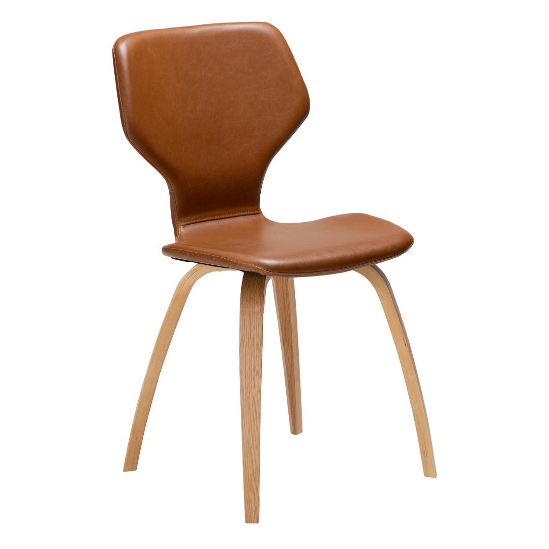 S.I.T Dan-Form spisestuestol PU kunstlæder lysebrun