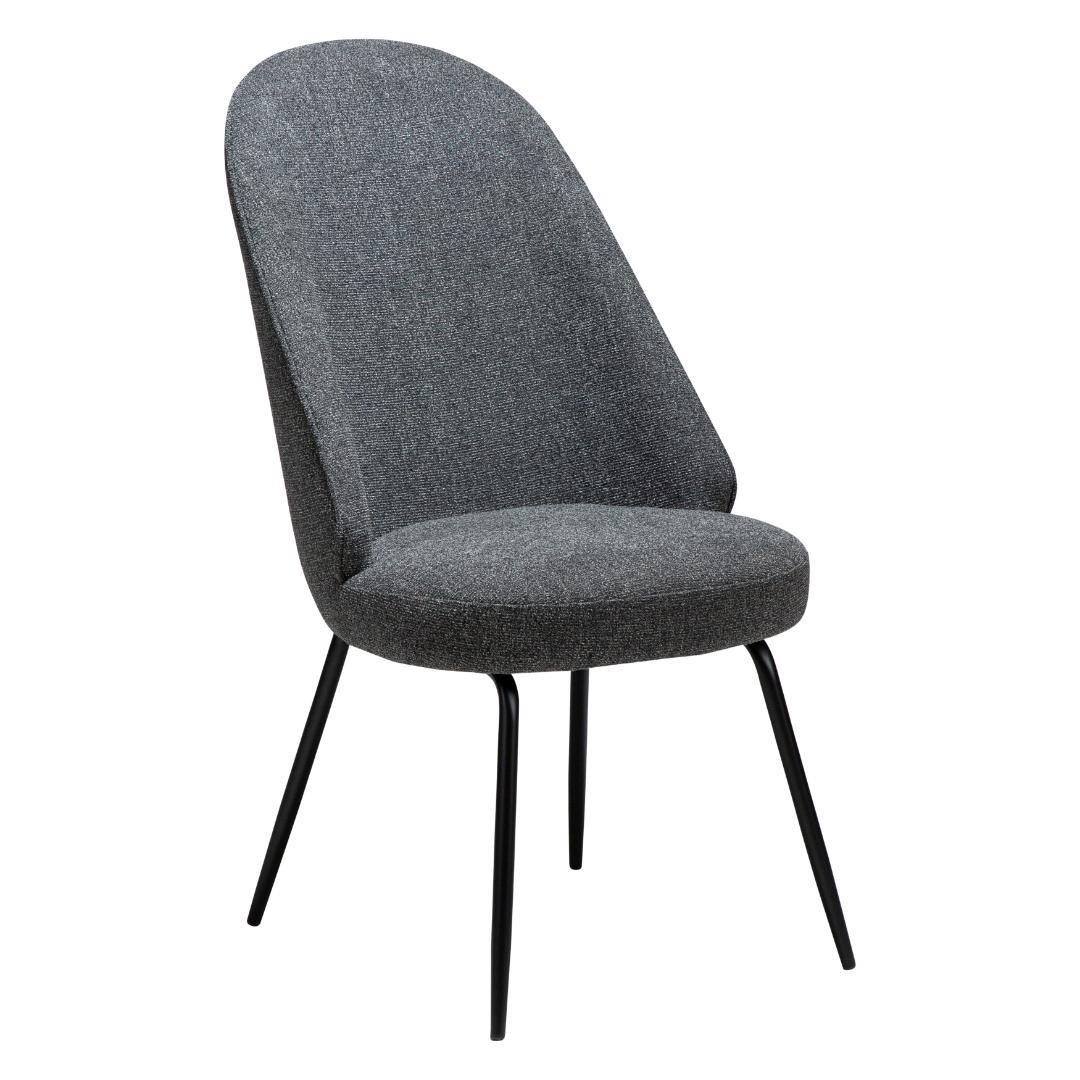 Utopia Dan-Form spisestuestol bouclé mørkegrå billede