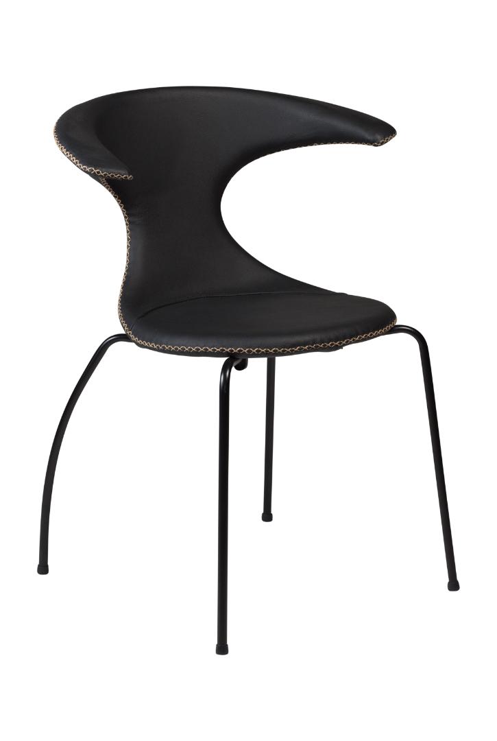 Flair Dan-Form spisestuestol ægte læder sort