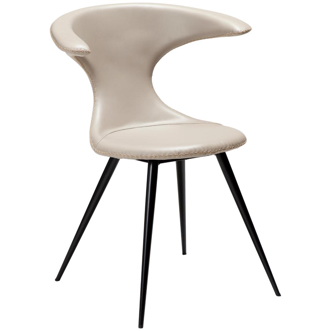 Flair Dan-Form spisestuestol PU kunstlæder lysegrå