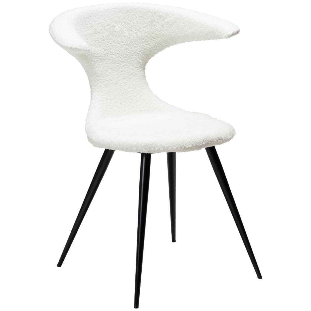Flair Dan-Form spisestuestol bouclé hvid