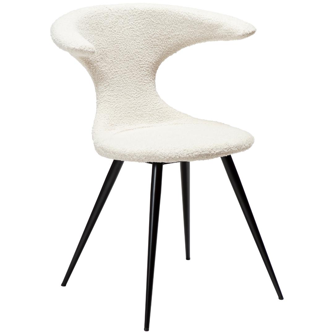 Flair Dan-Form spisestuestol bouclé hvid