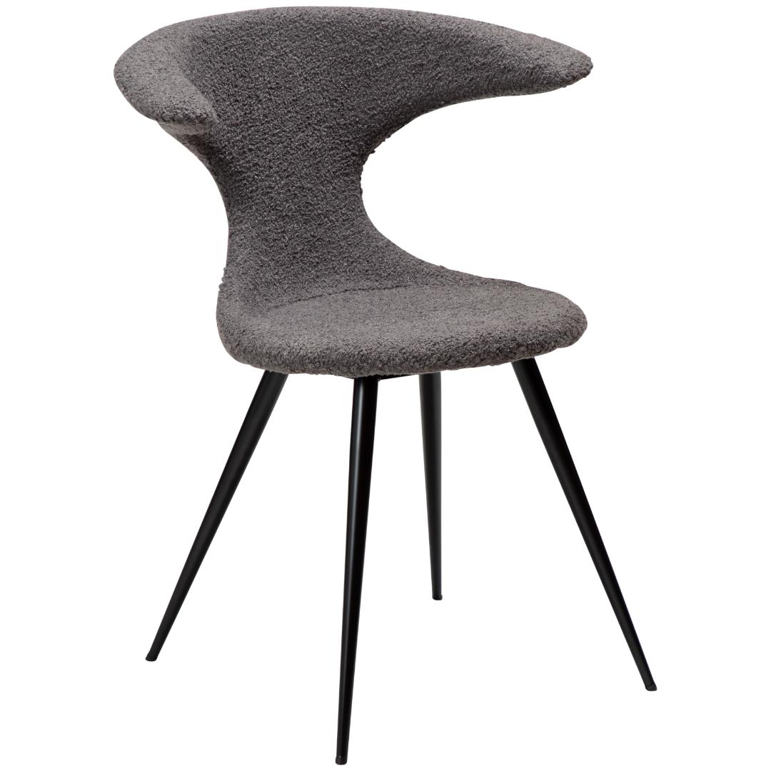 Flair Dan-Form spisestuestol bouclé grå