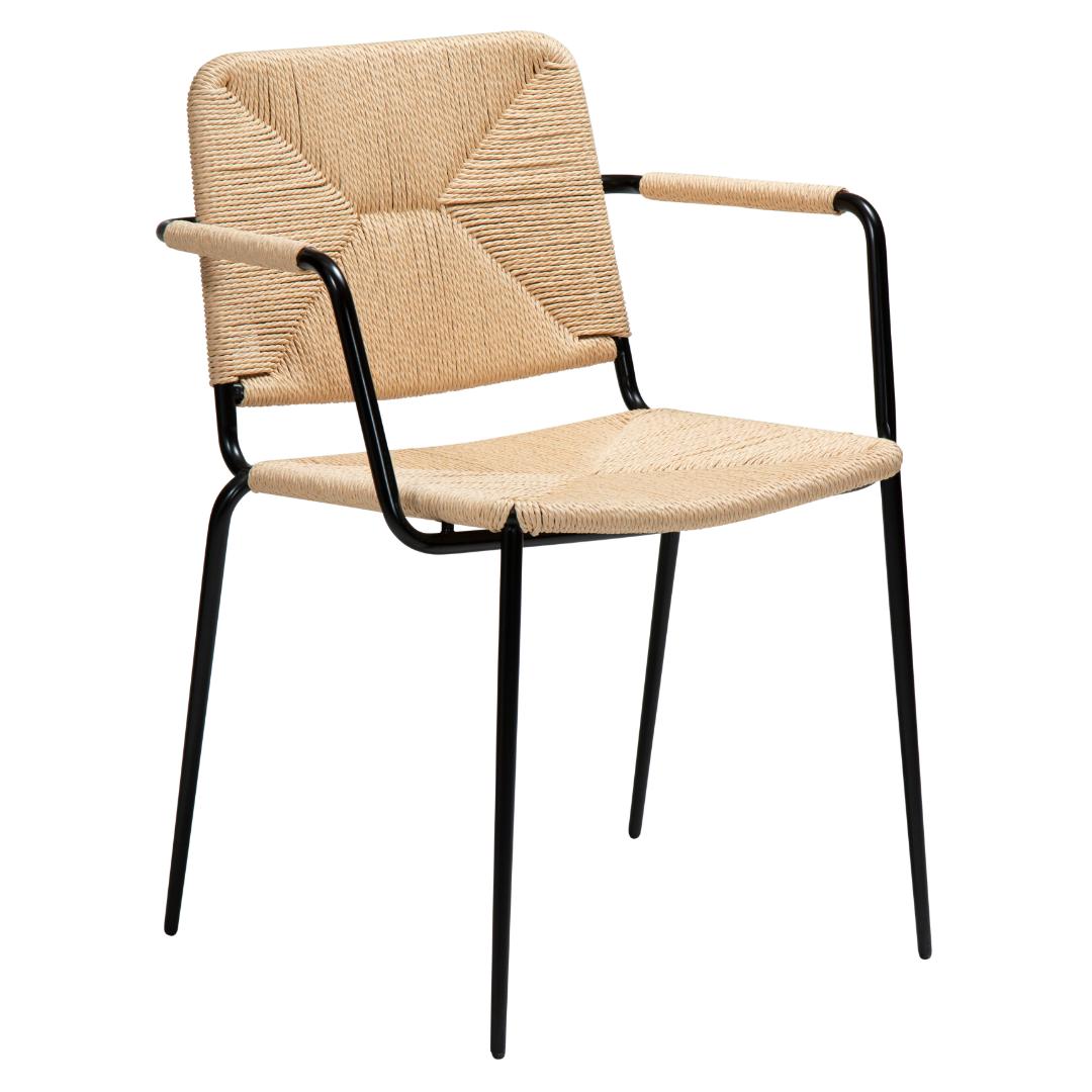 Stiletto Dan-Form spisestuestol med armlæn natur billede