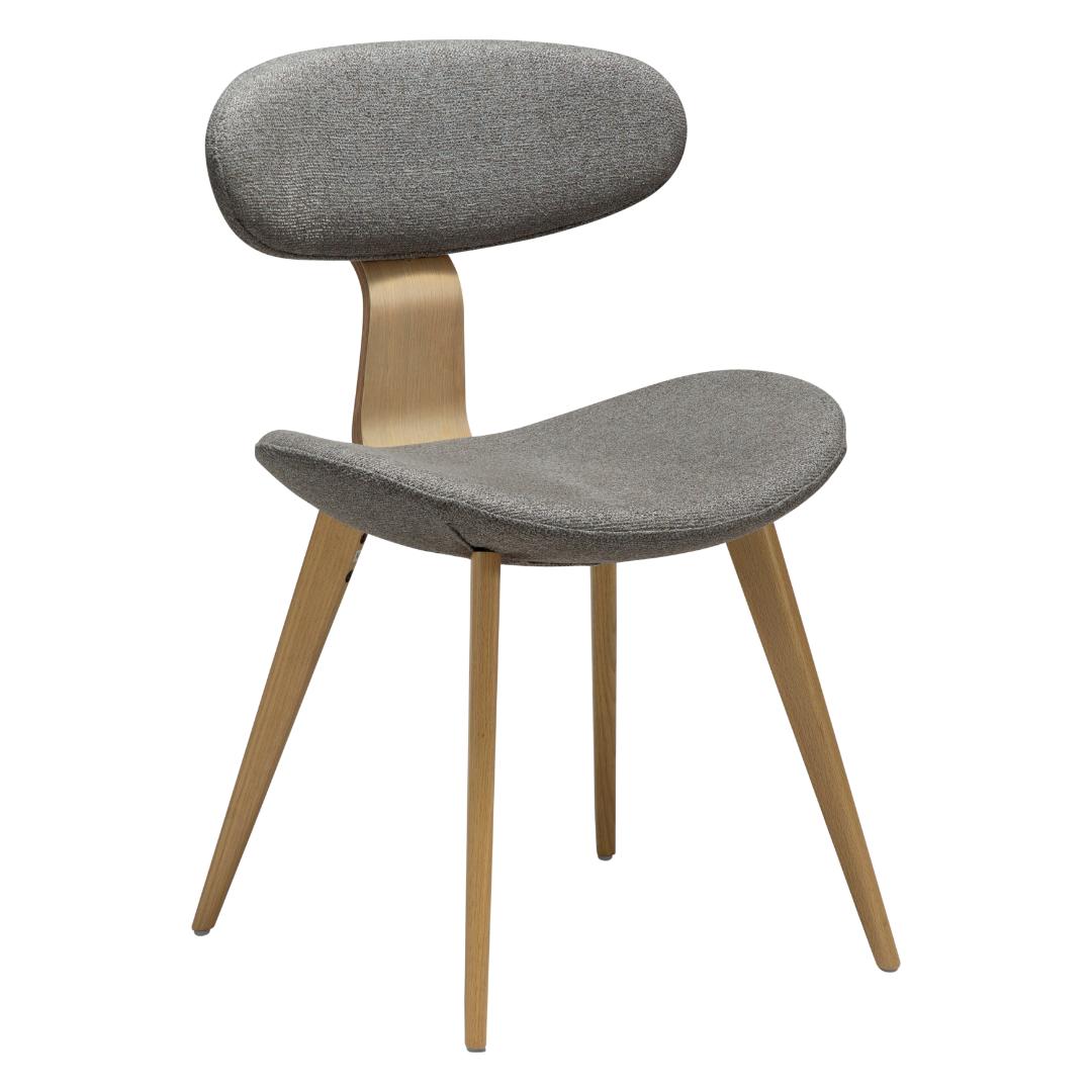 Buckle Dan-Form spisestuestol bouclé lysebrun billede