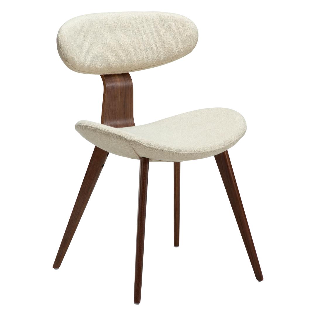 Buckle Dan-Form spisestuestol bouclé offwhite billede