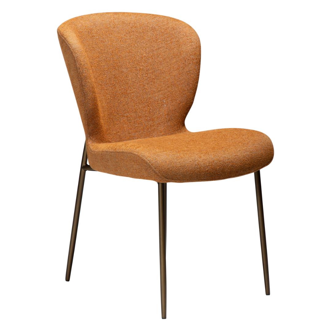 Glory Dan-Form spisestuestol bouclé brændt orange