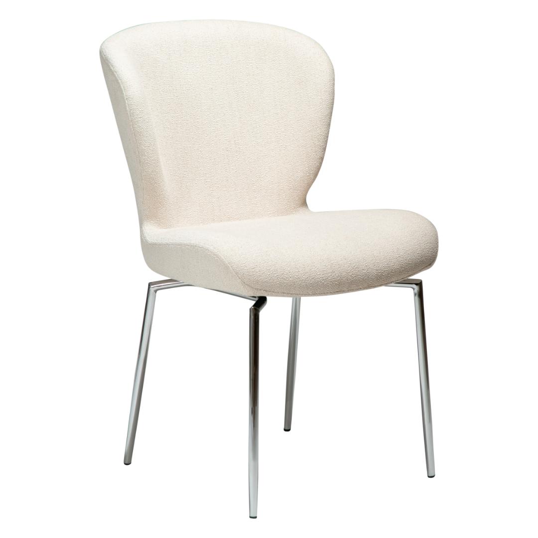 Glory Dan-Form spisestuestol drejefod bouclé beige