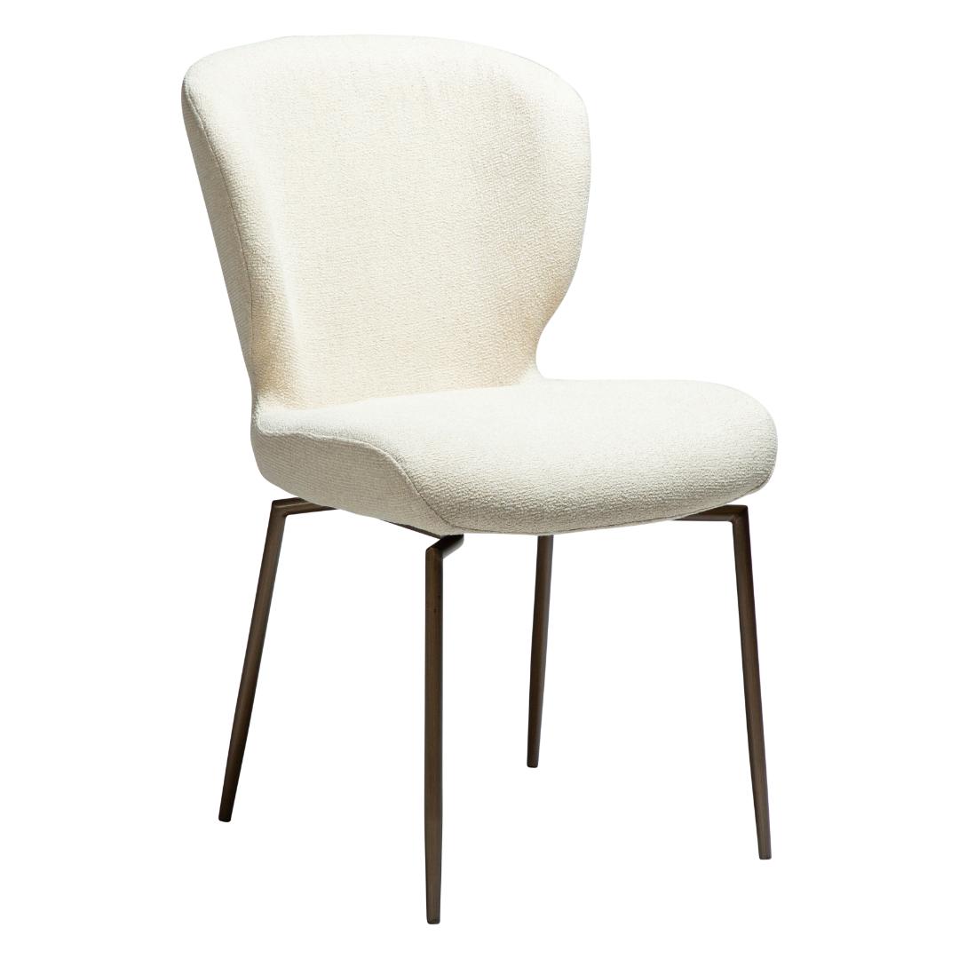 Glory Dan-Form spisestuestol drejefod bouclé offwhite billede