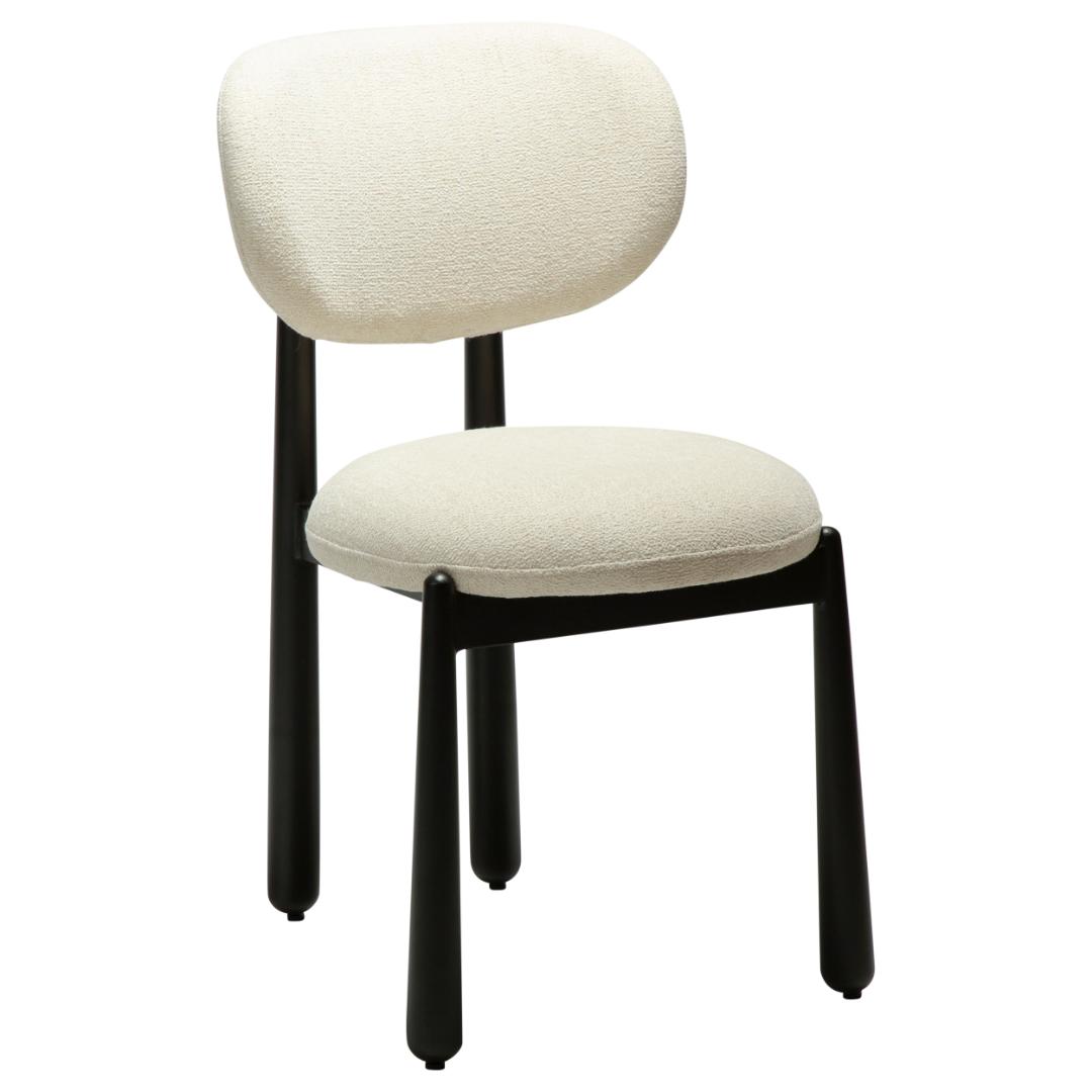 Woke Dan-Form spisestuestol bouclé beige