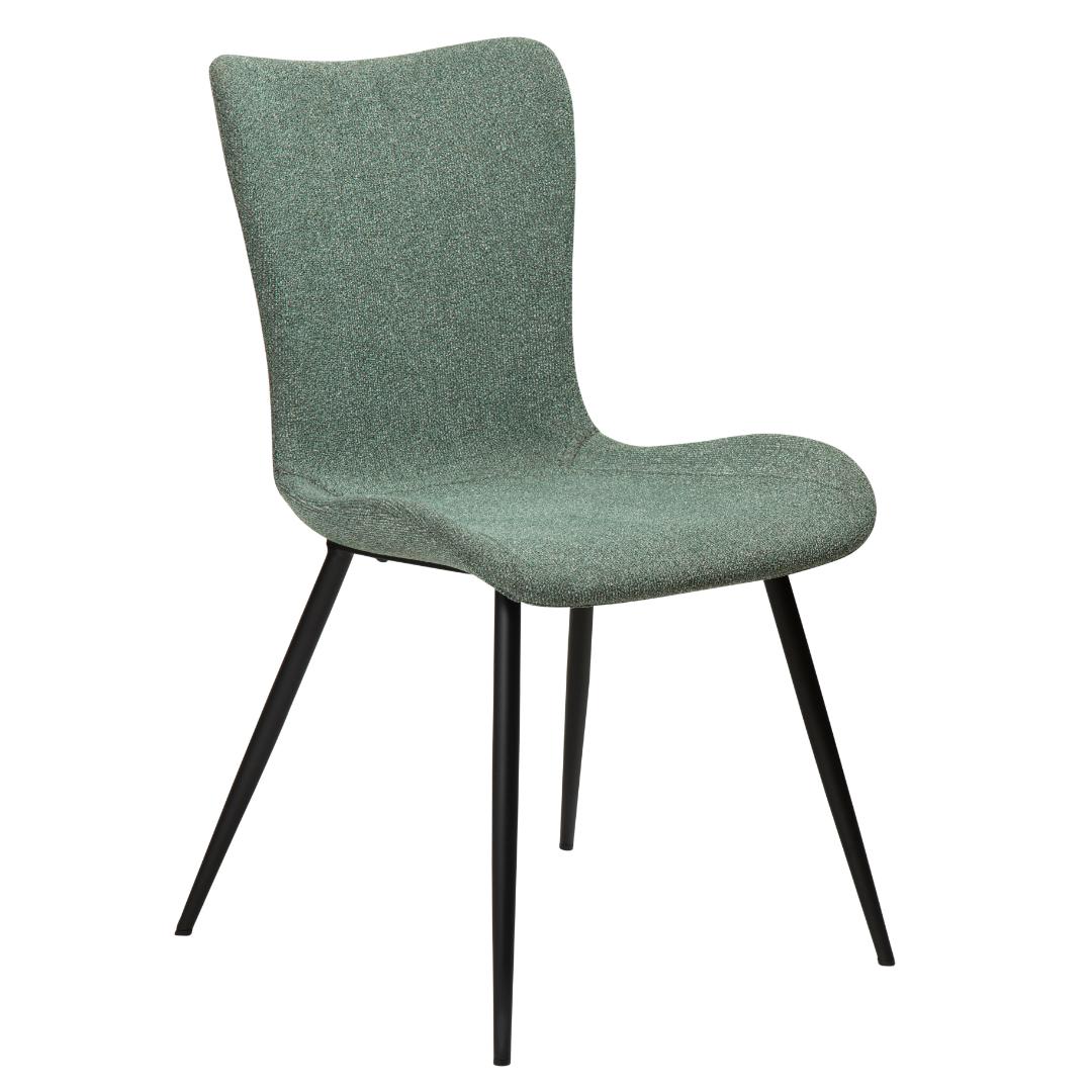 Medusa Dan-Form spisestuestol bouclé grønlig billede