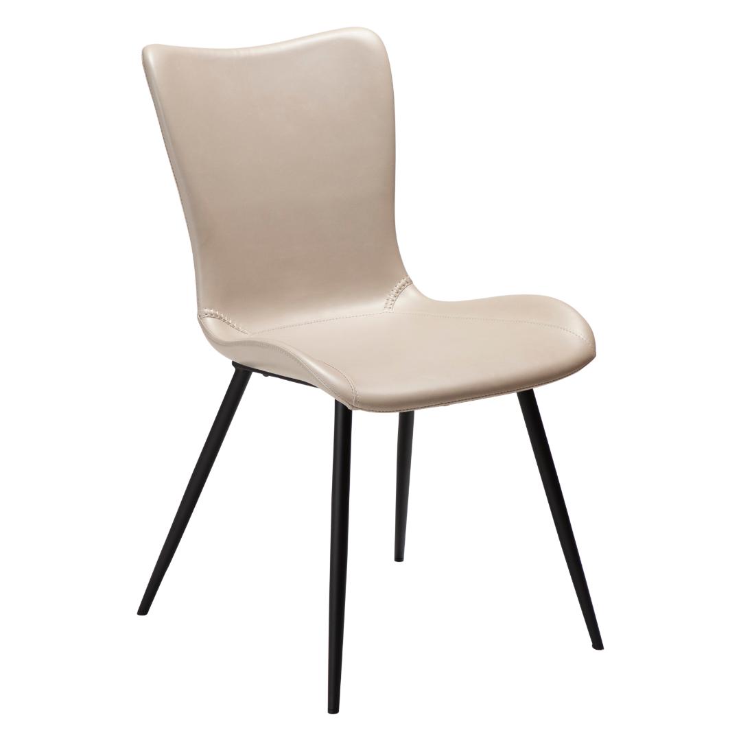 Medusa Dan-Form spisestuestol PU kunstlæder lysegrå billede