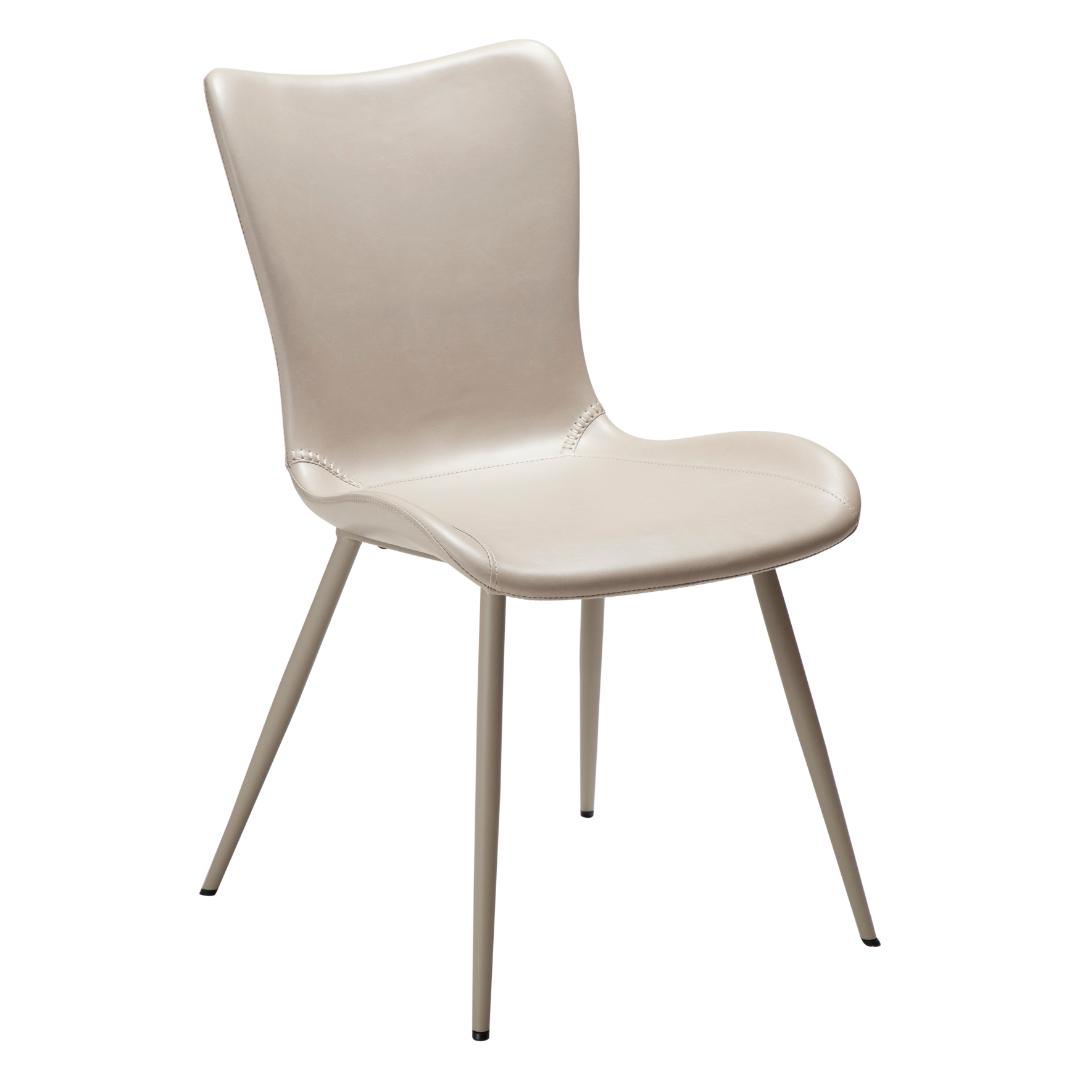 Medusa Dan-Form spisestuestol PU kunstlæder lysegrå billede