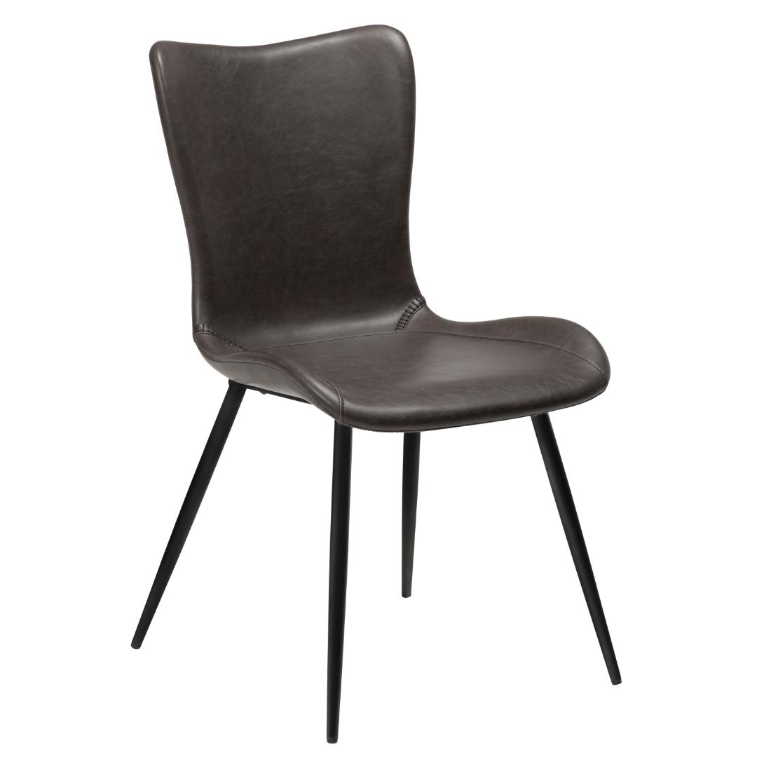 Medusa Dan-Form spisestuestol PU kunstlæder grålig billede