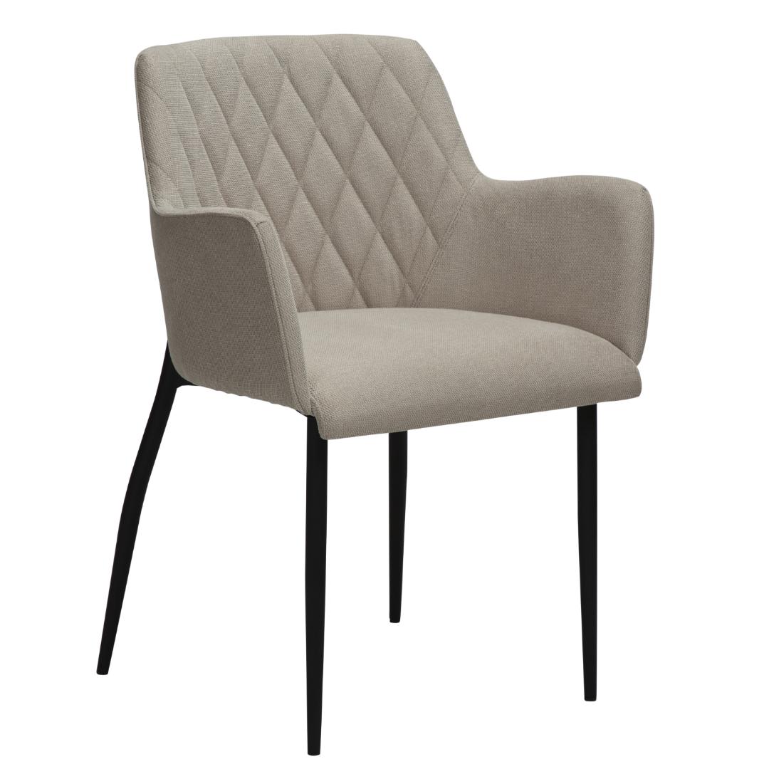 Rombo Dan-Form spisestuestol med armlæn sandfarvet grå billede