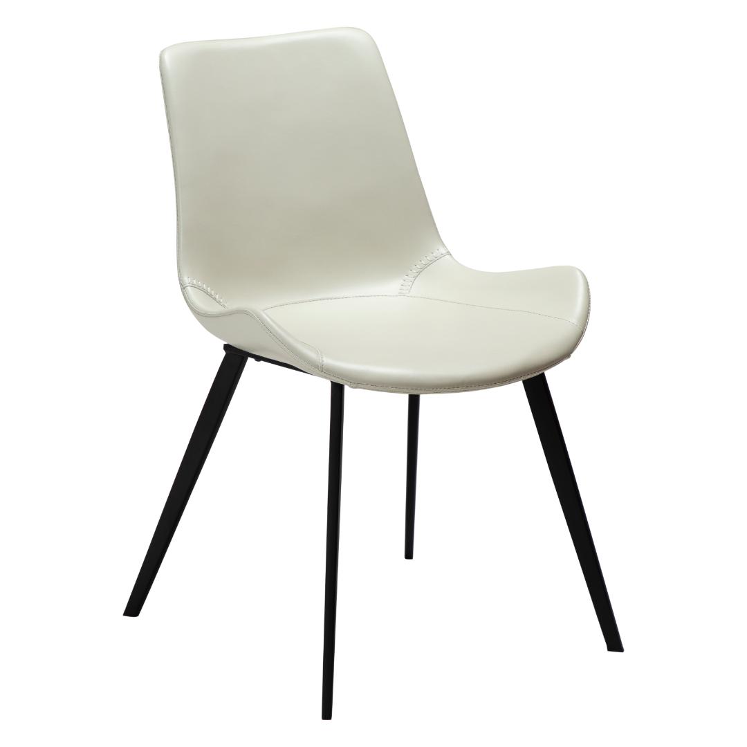 Hype Dan-Form spisestuestol PU kunstlæder hvid billede