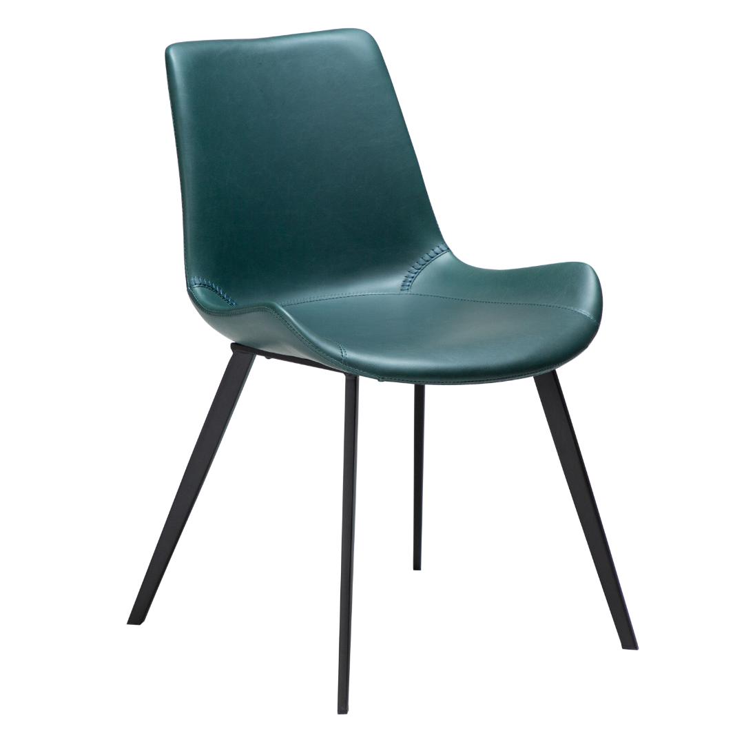 Hype Dan-Form spisestuestol PU kunstlæder grøn billede