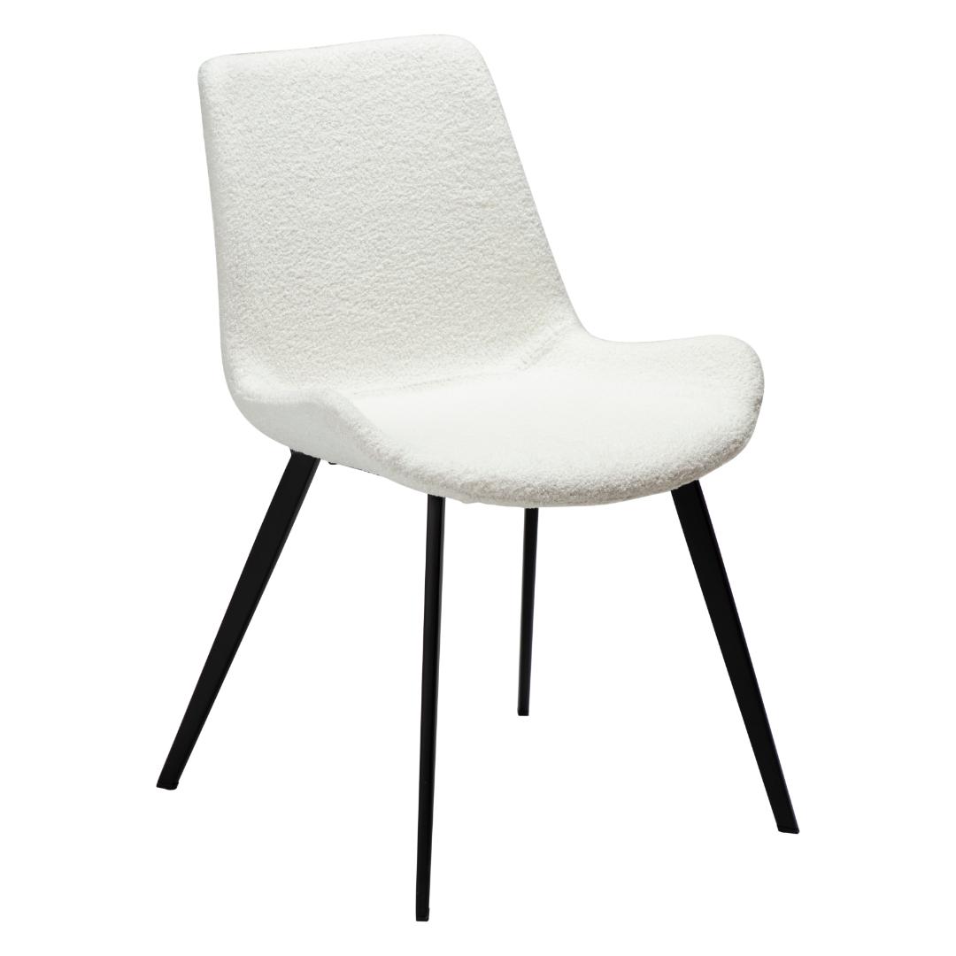 Hype Dan-Form spisestuestol bouclé hvid billede