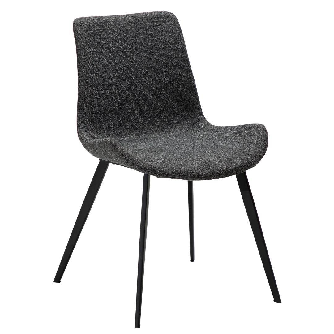 Hype Dan-Form spisestuestol bouclé mørkegrå billede