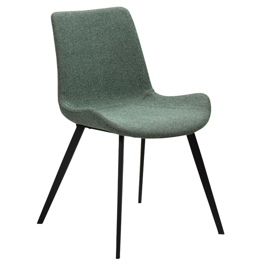 Hype Dan-Form spisestuestol bouclé grønlig billede