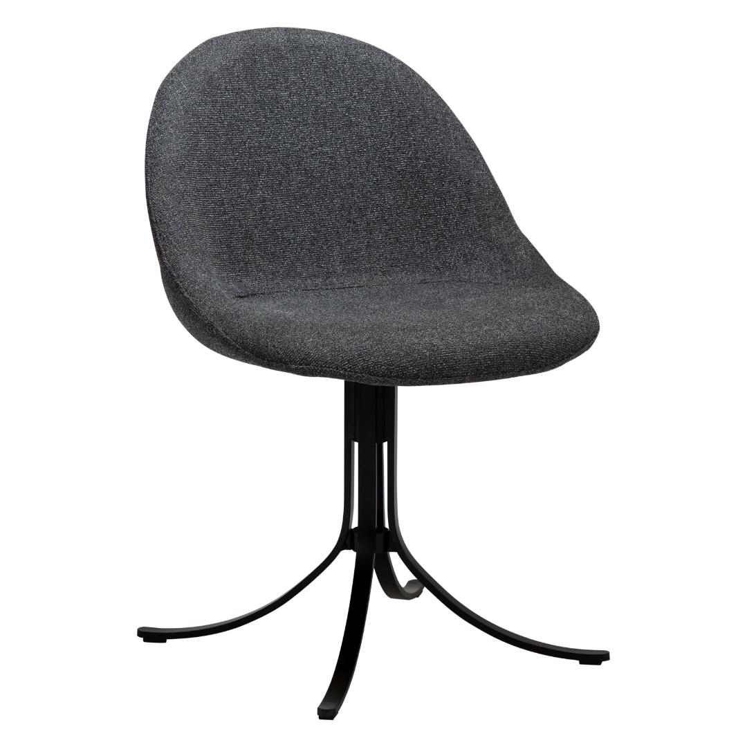 Dolo Dan-Form spisestuestol drejefod bouclé mørkegrå billede