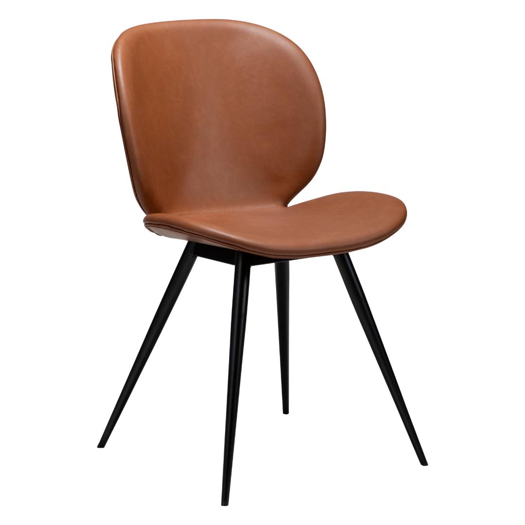 Cloud Dan-Form spisestuestol PU kunstlæder cognac farvet billede