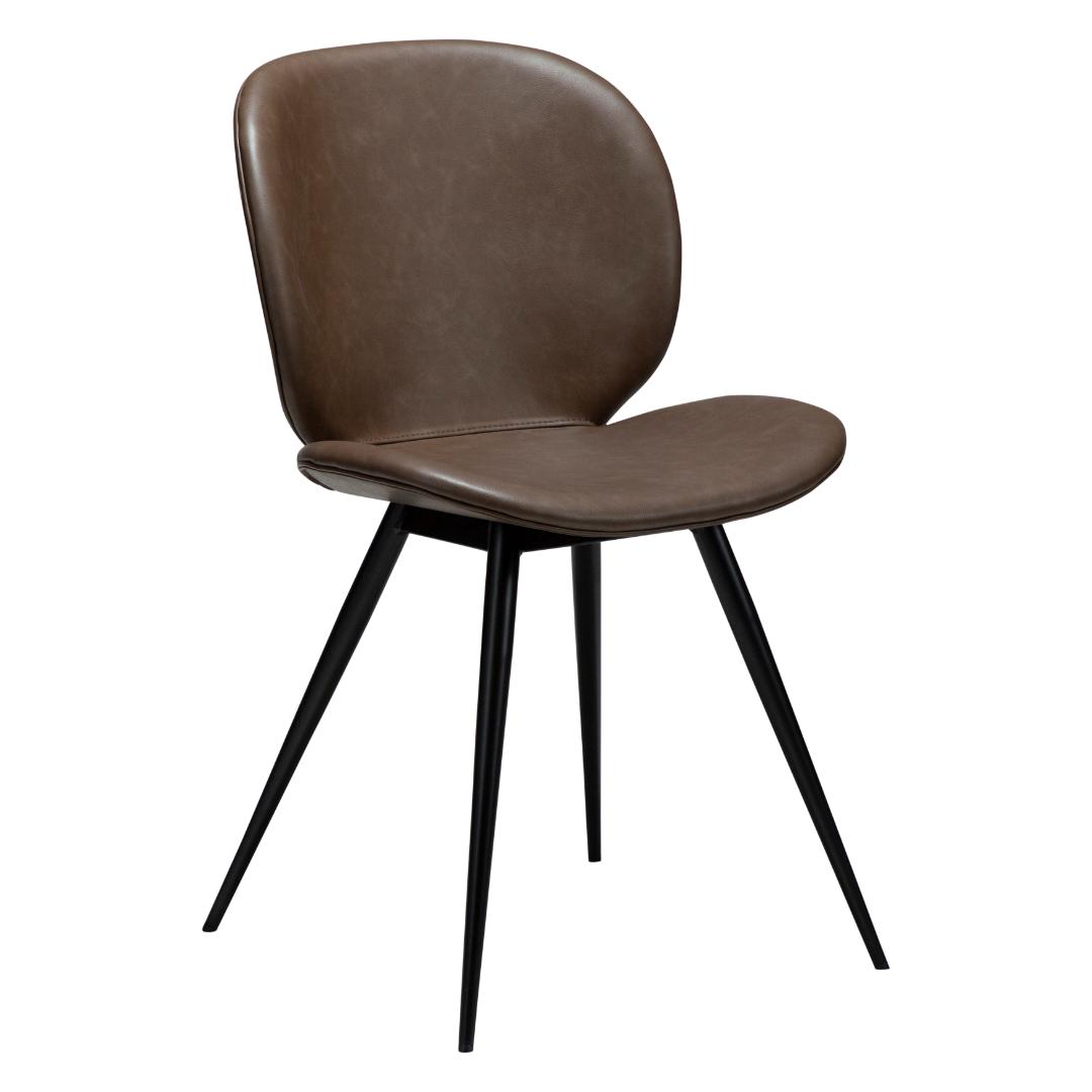 Cloud Dan-Form spisestuestol PU kunstlæder brun billede