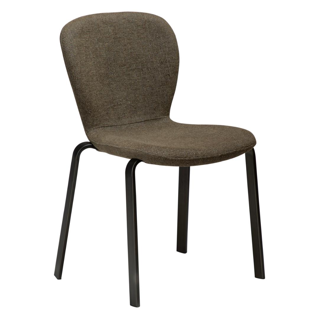 Heap Dan-Form spisestuestol bouclé mørkegrøn